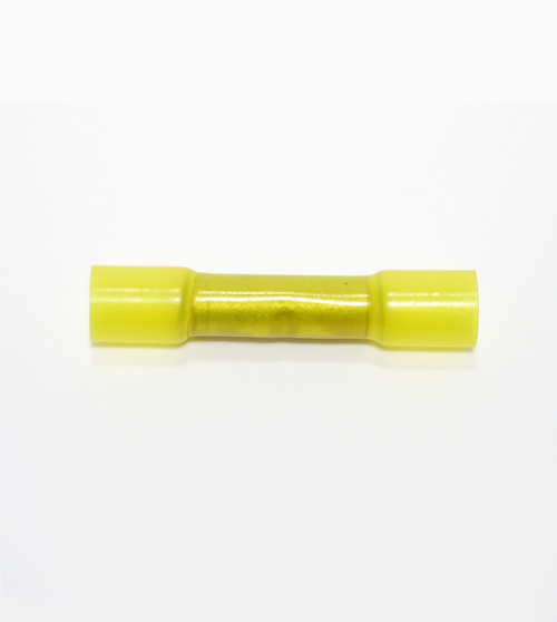 Transparant Gele Aderverbinder, Doorverbinder, Stootverbinder Geel, Transparant Gele krimpkous
